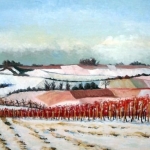 Winterliche Weinberge bei Zornheim